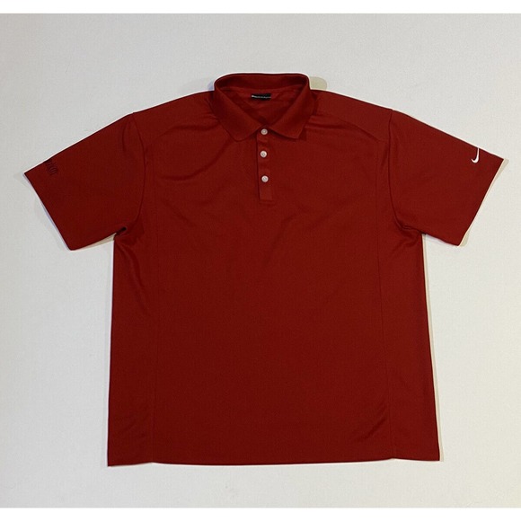 mens red nike golf shirt